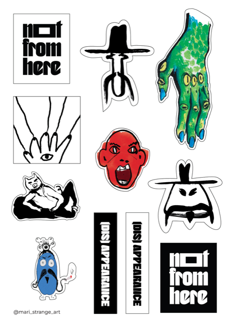 Weird Things sticker pack 1