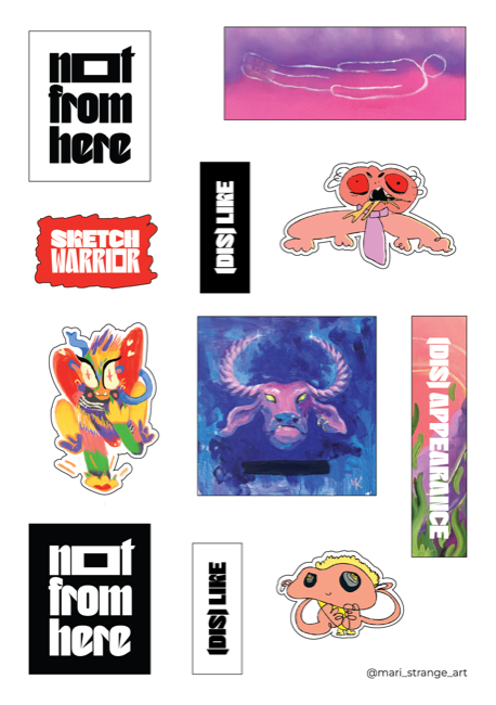 Weird Things sticker pack 2