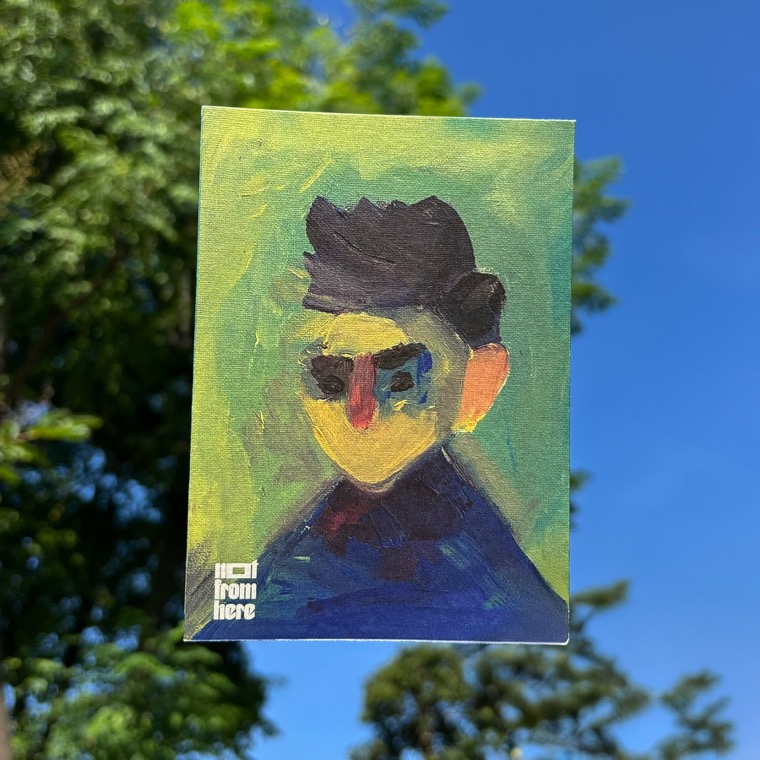 Triangle Portrait postcard