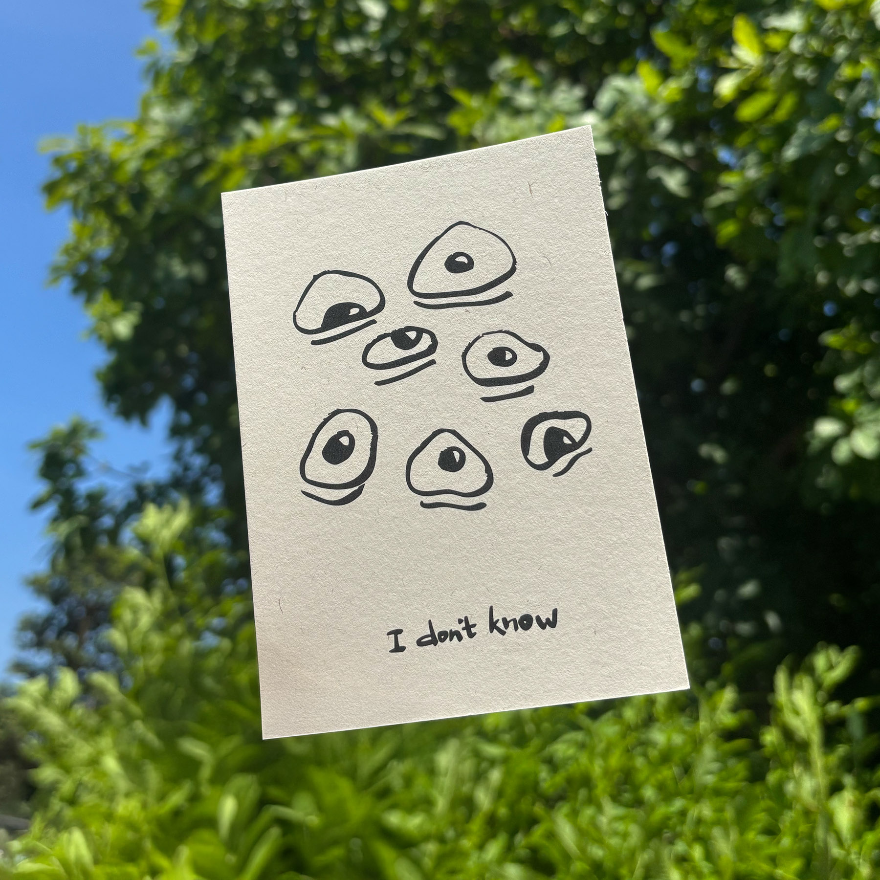 I don't know postcard