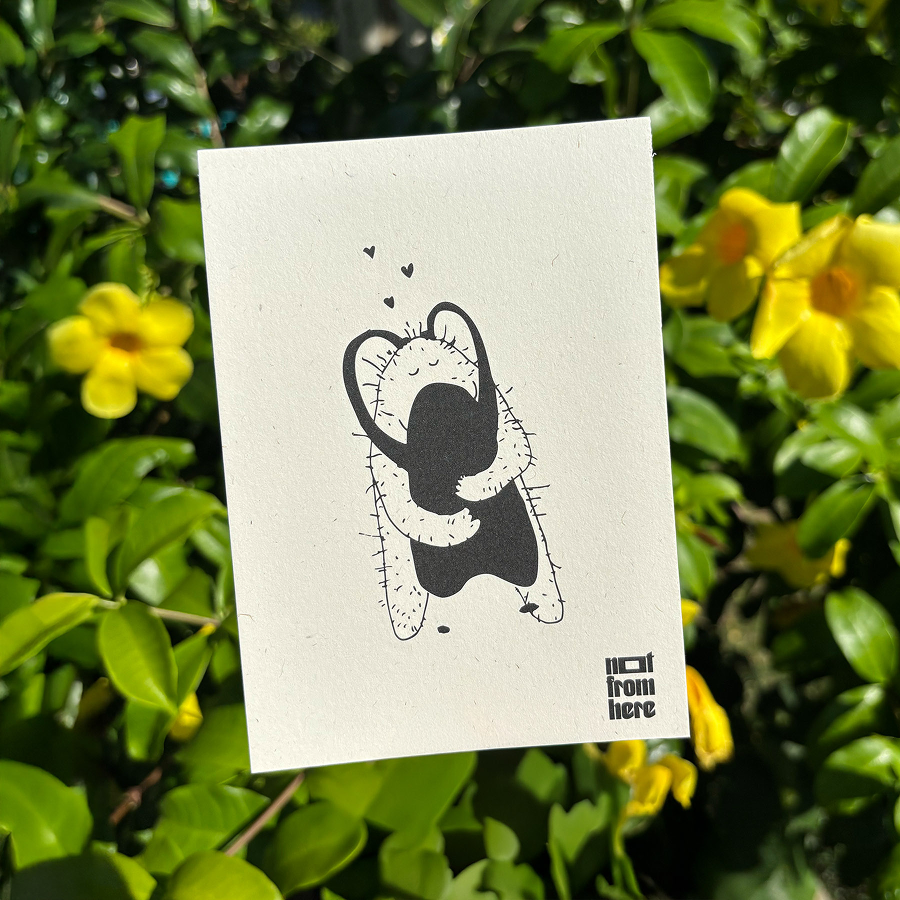 In love postcard